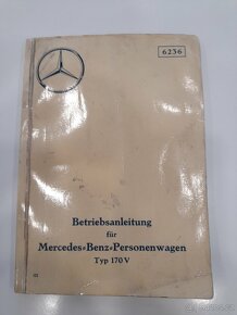 Mercedes Benz 170V - návod k obsluze