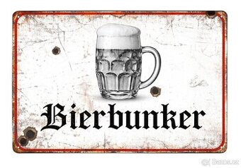 plechová cedule - Bierbunker