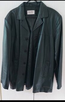 Kvalitní delší kožená bunda / kabát CALYPSO – vel. 60 / XXL