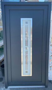 vchodové plastové dveře 110x210, splňují normy pro NZU