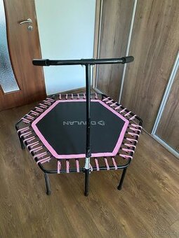 DUVLAN Trampolína s držadlem Jumpee Pink