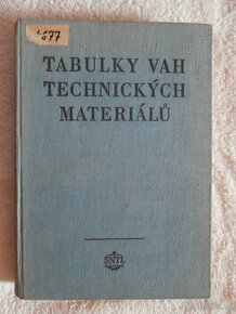 Tabulky vah technických materiálů - 1