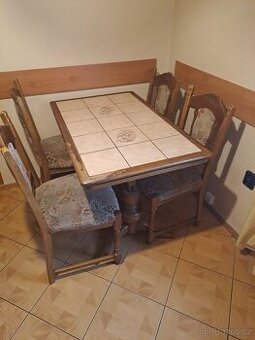 Rustikální jídelní set