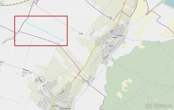 Prodej uceleného pole – 1 128 m² - kú Týnec na Moravě