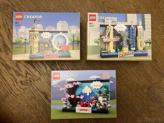 LEGO 40569 Londýn, LEGO 40519 New York,LEGO 40713 Japon