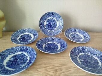 Sada talířků anglický porcelán