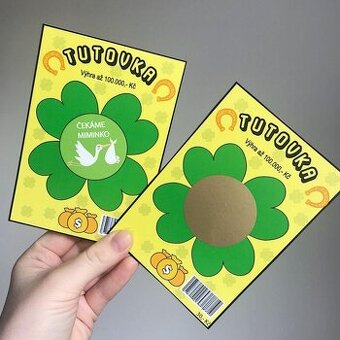 Tutovka 2x stírací LOS – jak oznámit čekáme miminko