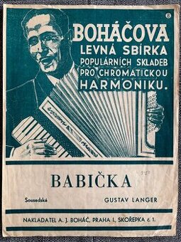 Noty: Boháčova sbírka pro harmoniku 8 - Babička, G.Langer
