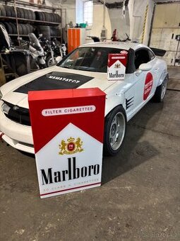 Originální svítící reklama Marlboro – 2 ks – vintage