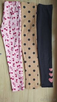 Legíny, kalhoty, rifle - holka, vel. 134 (21 ks)