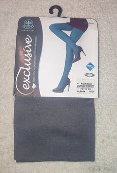 NOVÉ Dámské punčochy kalhoty AMANDA, tm. šedá, Elite