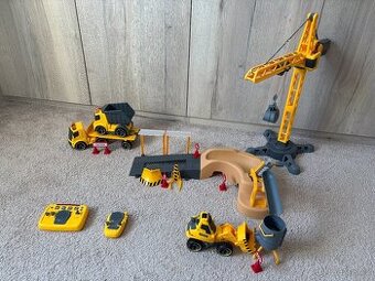 Silverlit sada pro stavbu - jeřáb, buldozer, dvě auta, ...