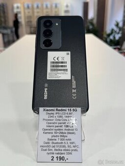 Xiaomi Redmi 15 5G, 4/128GB Black