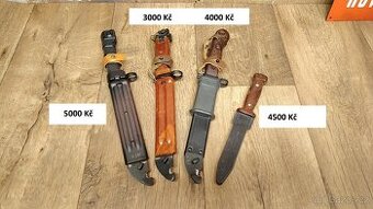 SSSR bodák, bajonet AK74, AKM, nůž Stroporez.