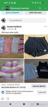 letní balík oblečení vel 116/122/128