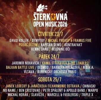 Štěrkovna Open celofest. 2 ks vstupenek
