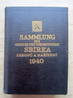Sbírka zákonů a nařízení 1940 Sammlung se státním znakem