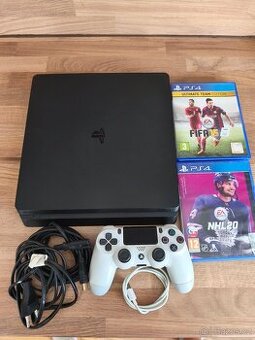 PlayStation 4 Slim 500GB + Ovladač+ 2 Hry