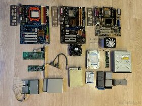 Kombo MB+CPU+Chladiče+Mechaniky+Karty