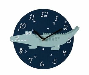 Dětské nástěnné hodiny s krokodýlem - 1