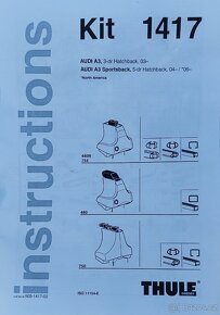 Kit Thule 1417 Audi A3, Sportback 03-12
