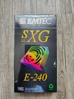 PRODÁM NEROZBALENOU VHS KAZETU EMTEC (BASF) SXG E-240