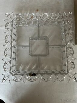Skleněná dělená mísa (Crystal Bohemia)