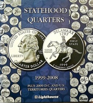 Sada 50 mincí "50 State Quarters" USA v albu 1999 - 2008