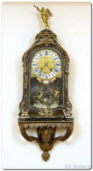 Velké signované hodiny Boulle, signované Lemenu, pařížské ky