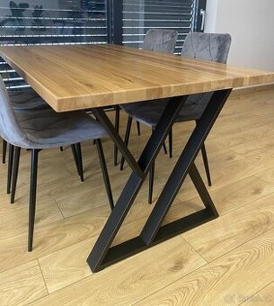 Kovové nohy na stůl  ve tvaru Z černé (2 ks v sadě)