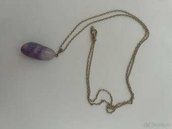 Zlaty řetízek s ametystem