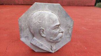 Starožitná bista + měděná forma na bábovku + svícen