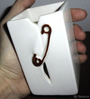 Miska, dóza keramická - motiv šití