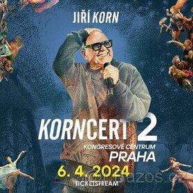 2ks vstupenek - JIŘÍ KORN "KORNCERT 2 "- 6.4.2023 KCP Praha