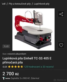 Lupinková pila Einhell TC-SS 405 E