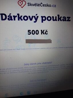 Dárkový poukaz Skvělé Česko 500 Kč, platný do 1.7.2025
