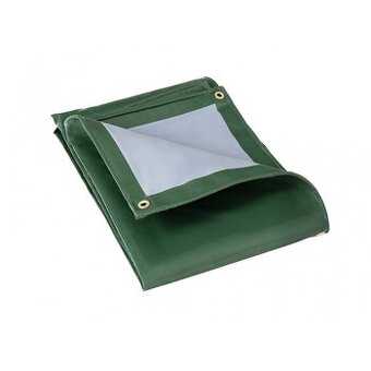 Zakrývací plachta KATARO zelená / šedá PVC 500g/1m²