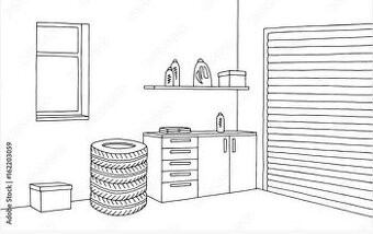 Pronájem 1/2 garáže, parkovací místo, sklad Brno