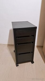 Zásuvkový díl MICKE (IKEA) - černohnědá skříňka