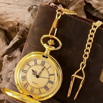 kapesní funkční retro hodinky-nové