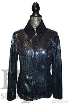 Westernová show halenka L - modrá