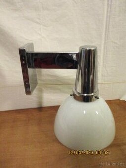 Lampy funkcionalismus, chrom, na stěnu, 5 kusů, funkční,