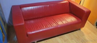 Sofa, Ikea , červená kůže.