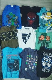 Set triček Adidas, Minecraft...a rifle, vel. 146-152