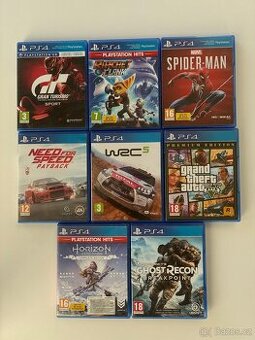 PS4 hry, Spider-man, Gta 5..
