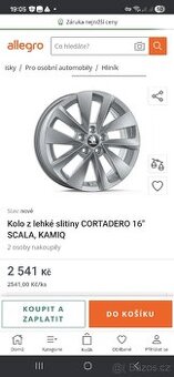 Kola 16 Škoda Scala /Kamiq