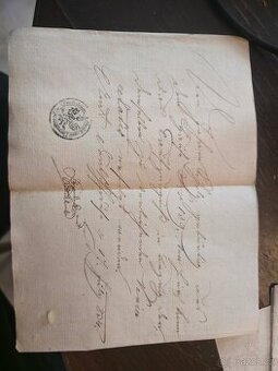 Starožitná listina z roku 1804 - Rakouské císařství, pečeť