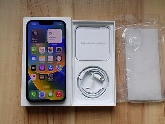  APPLE iPhone 14 128GB Black - ZÁRUKA - TOP STAV-100% BAT.