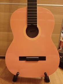 Růžová kytara+pouzdro