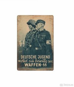 plechová cedule: německá mládež - válečná propaganda - 1